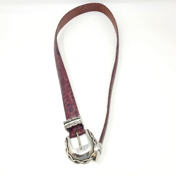 Captiva | Women's Brown Leather Belt w/ Buckle - Picture 1 of 13